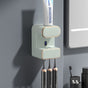 Automatic Toothpaste Dispenser with UVC Toothbrush Sterilizer & Holder - Wall Mounted, Rechargeable(green) V888-ELOSUNG35589