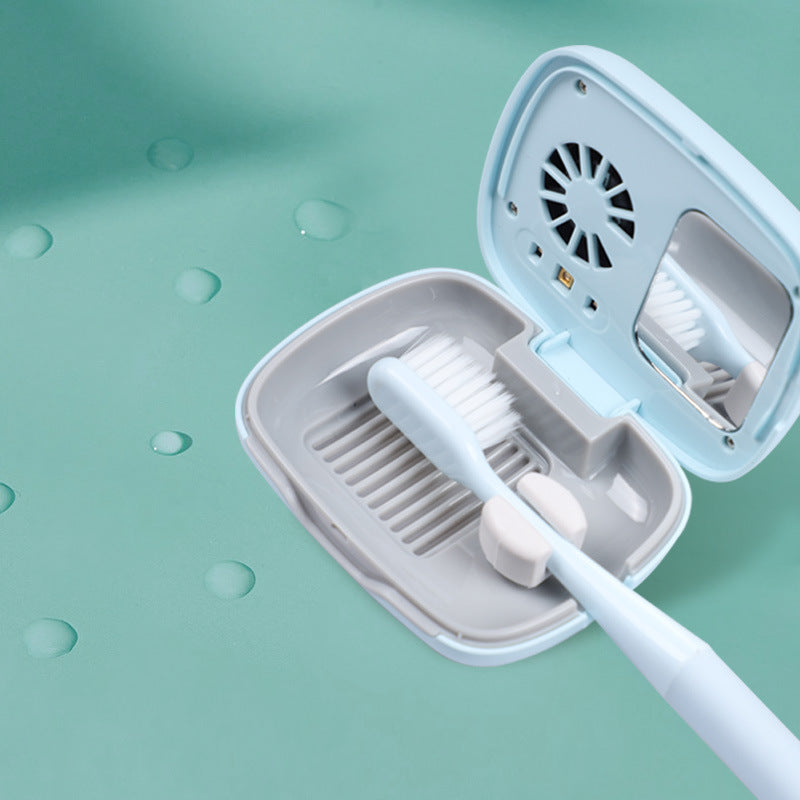 Portable UVC Toothbrush Sterilizer Case with Drying Fan - USB-C Rechargeable, 5-Minute Fast V888-ELOSUNG35593