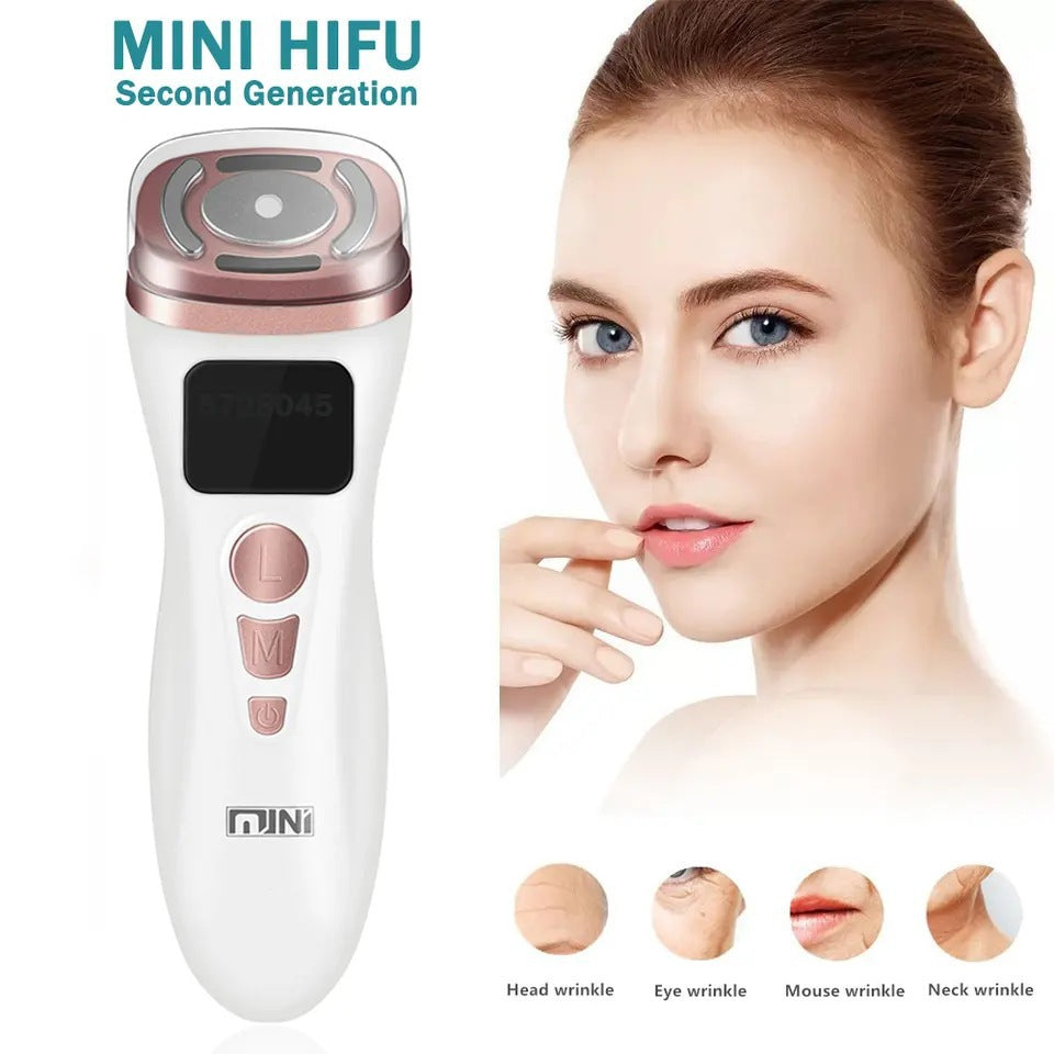 3-in-1 Facial Firming & Anti-Wrinkle Device with HIFU, RF & EMS Technology(black) V888-ELOSUNG35596