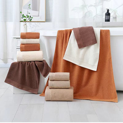 Luxury Combed Cotton Towel Collection - Highly Absorbent, Soft & Durable for Bath, Hand, and Face(Caramel) V888-ELOSUNG35598