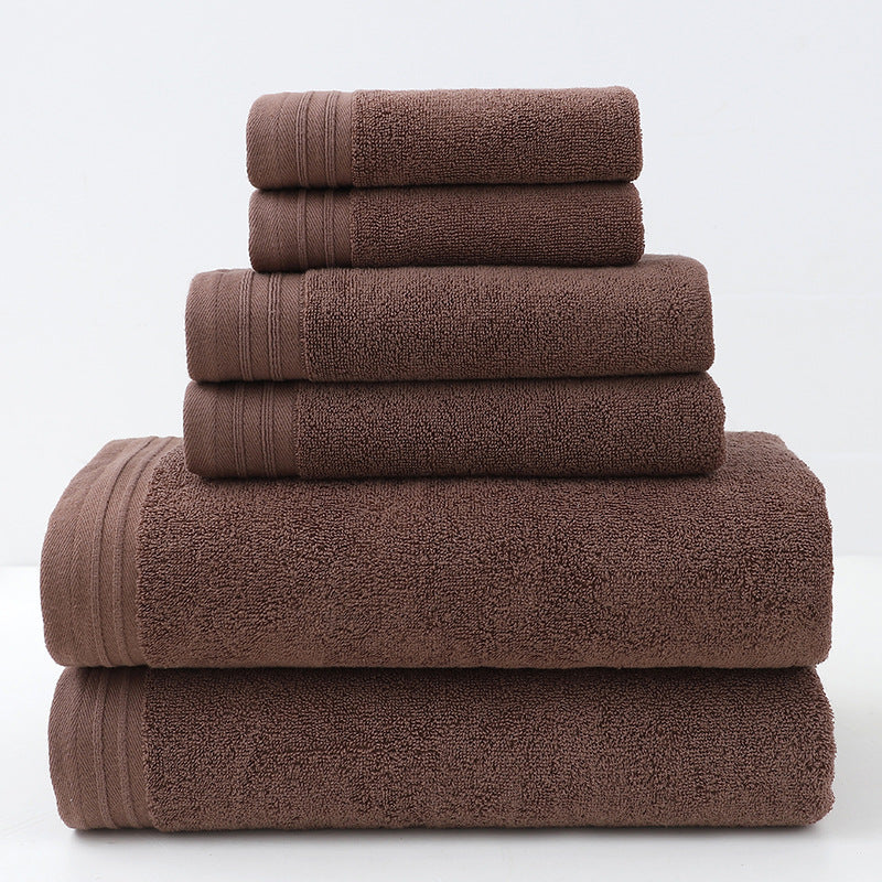 Luxury Combed Cotton Towel Collection - Highly Absorbent, Soft & Durable for Bath, Hand, and Face(Dark brown) V888-ELOSUNG35599