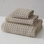 Luxurious 100% Cotton Waffle Weave Towel Set - 3-Piece Absorbent, Quick-Drying & Soft(Light Brown) V888-ELOSUNG35604