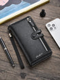 Two pieces High-Capacity PU Leather Clutch Wallet - Unisex Design with Wrist Strap, Zipper & Multiple Card V888-ELOSUNG35606