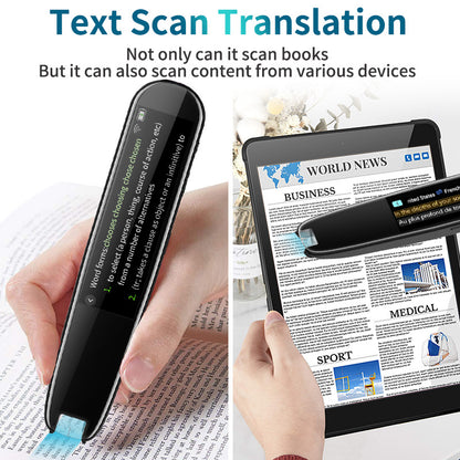 Smart AI Scan & Voice Translator Pen - 112+ Languages, Offline Mode, HD Touchscreen & Dictionary(black) V888-ELOSUNG35609