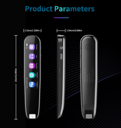 Smart AI Scan & Voice Translator Pen - 112+ Languages, Offline Mode, HD Touchscreen & Dictionary(black) V888-ELOSUNG35609