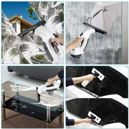 Cordless Window & Surface Vacuum Cleaner Kit - Rechargeable, Streak-Free Squeegee with Spray Bottle(White) V888-ELOSUNG35615