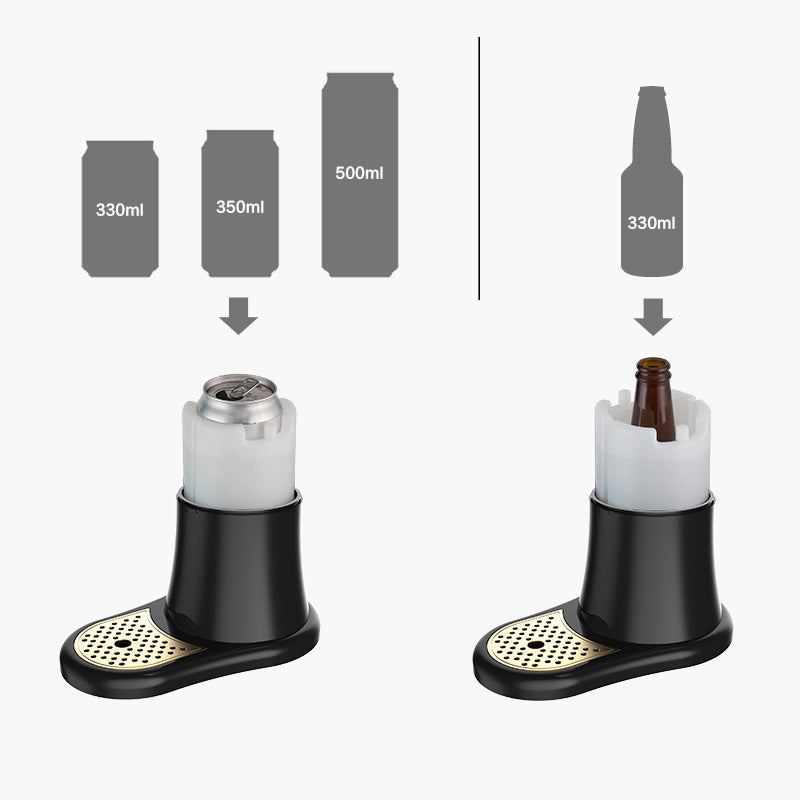 Ultrasonic Beer Foam Creator & Dispenser - Portable Tap for Canned & Bottled Beer with Cooling System(black) V888-ELOSUNG35616