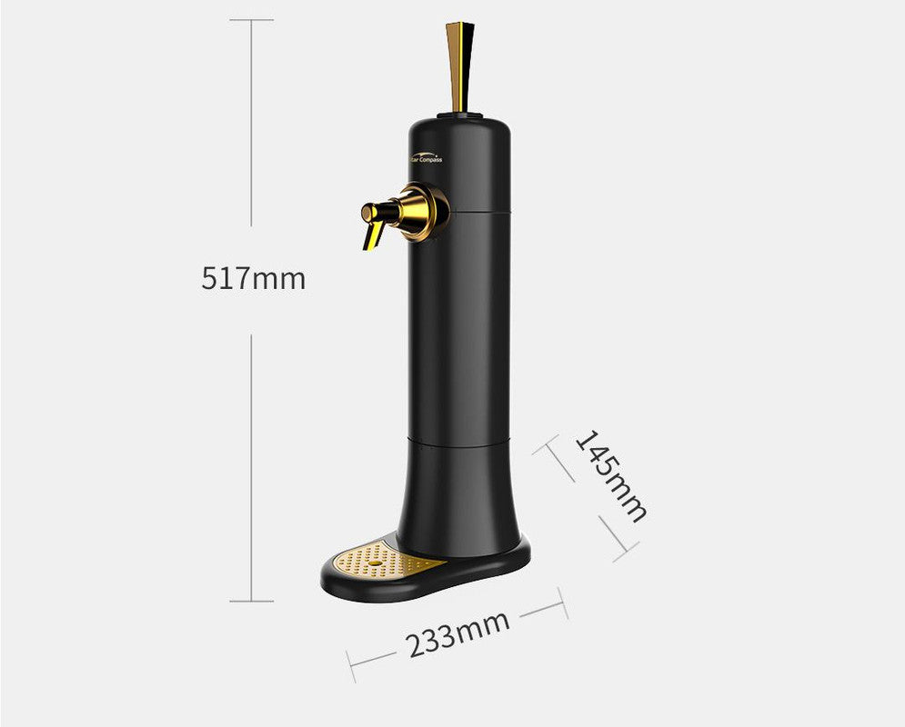 Ultrasonic Beer Foam Creator & Dispenser - Portable Tap for Canned & Bottled Beer with Cooling System(black) V888-ELOSUNG35616