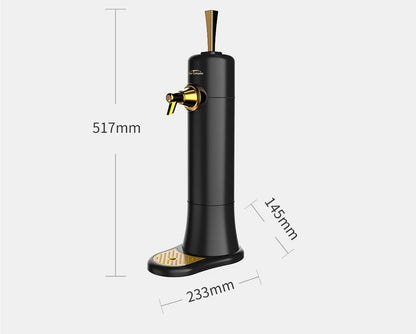Ultrasonic Beer Foam Creator & Dispenser - Portable Tap for Canned & Bottled Beer with Cooling System(black) V888-ELOSUNG35616