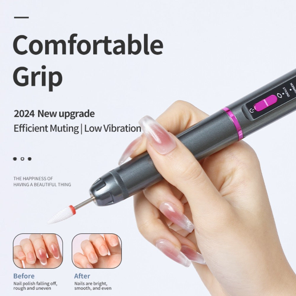 Professional Electric Nail Drill Pen Kit - 3-Speed, Bidirectional, Rechargeable Manicure & Pedicure V888-ELOSUNG35638
