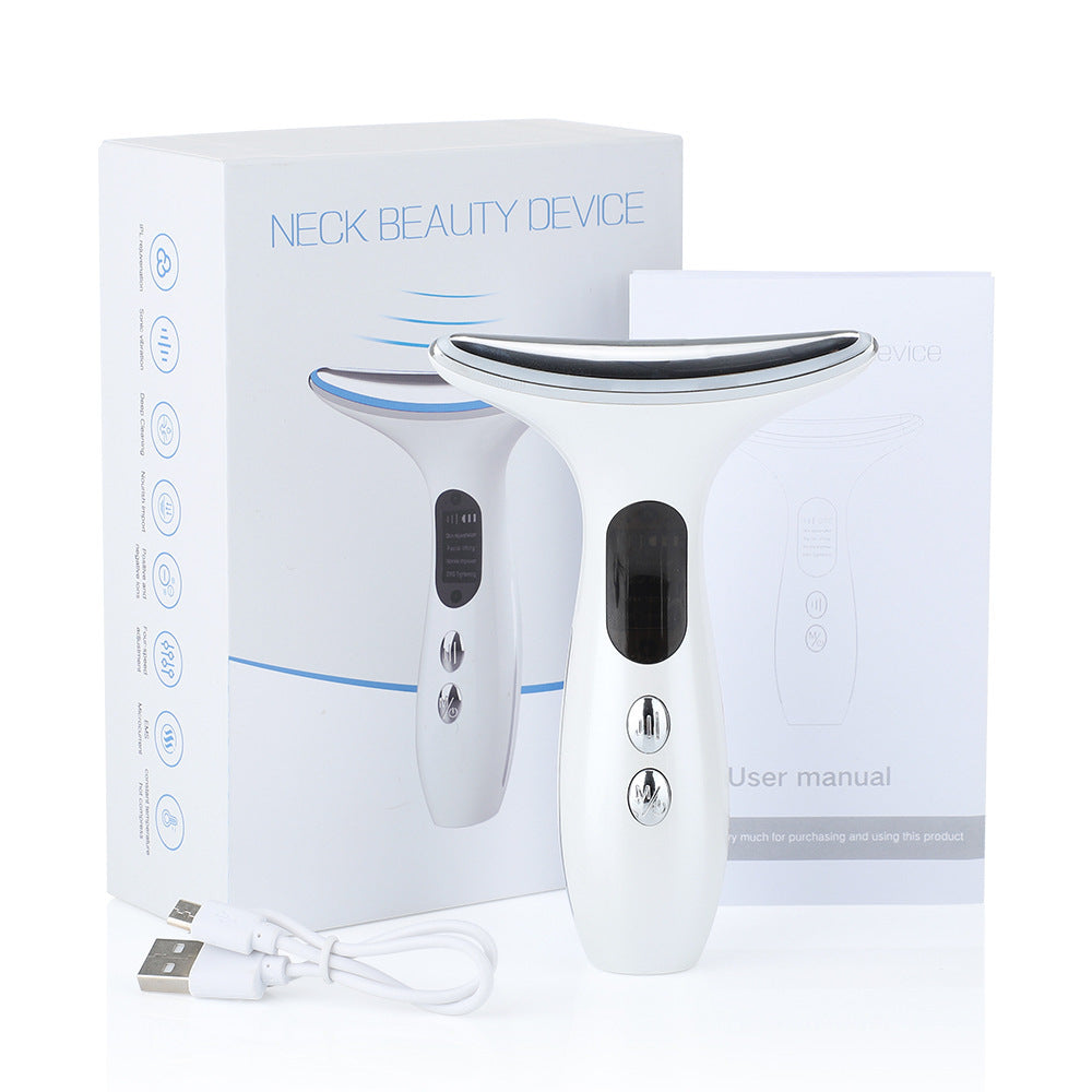 Multi-Function Neck & Face Beauty Device - 4-in-1 LED Light Therapy, EMS Lifting & Anti-Wrinkle V888-ELOSUNG35640