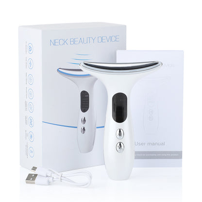 Multi-Function Neck & Face Beauty Device - 4-in-1 LED Light Therapy, EMS Lifting & Anti-Wrinkle V888-ELOSUNG35640