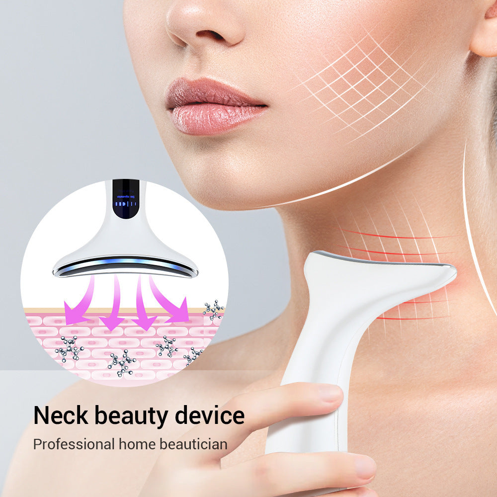 Multi-Function Neck & Face Beauty Device - 4-in-1 LED Light Therapy, EMS Lifting & Anti-Wrinkle V888-ELOSUNG35640