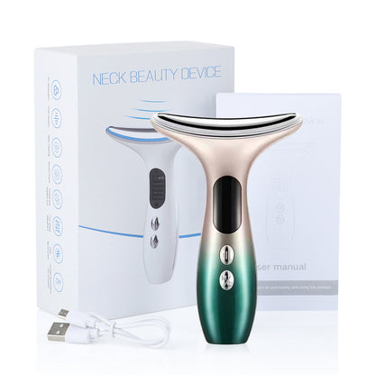 Multi-Function Neck & Face Beauty Device - 4-in-1 LED Light Therapy, EMS Lifting & Anti-Wrinkle V888-ELOSUNG35643
