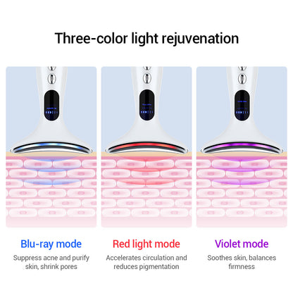 Multi-Function Neck & Face Beauty Device - 4-in-1 LED Light Therapy, EMS Lifting & Anti-Wrinkle V888-ELOSUNG35643
