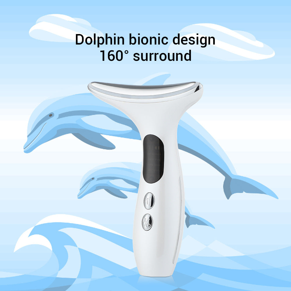 Multi-Function Neck & Face Beauty Device - 4-in-1 LED Light Therapy, EMS Lifting & Anti-Wrinkle V888-ELOSUNG35643