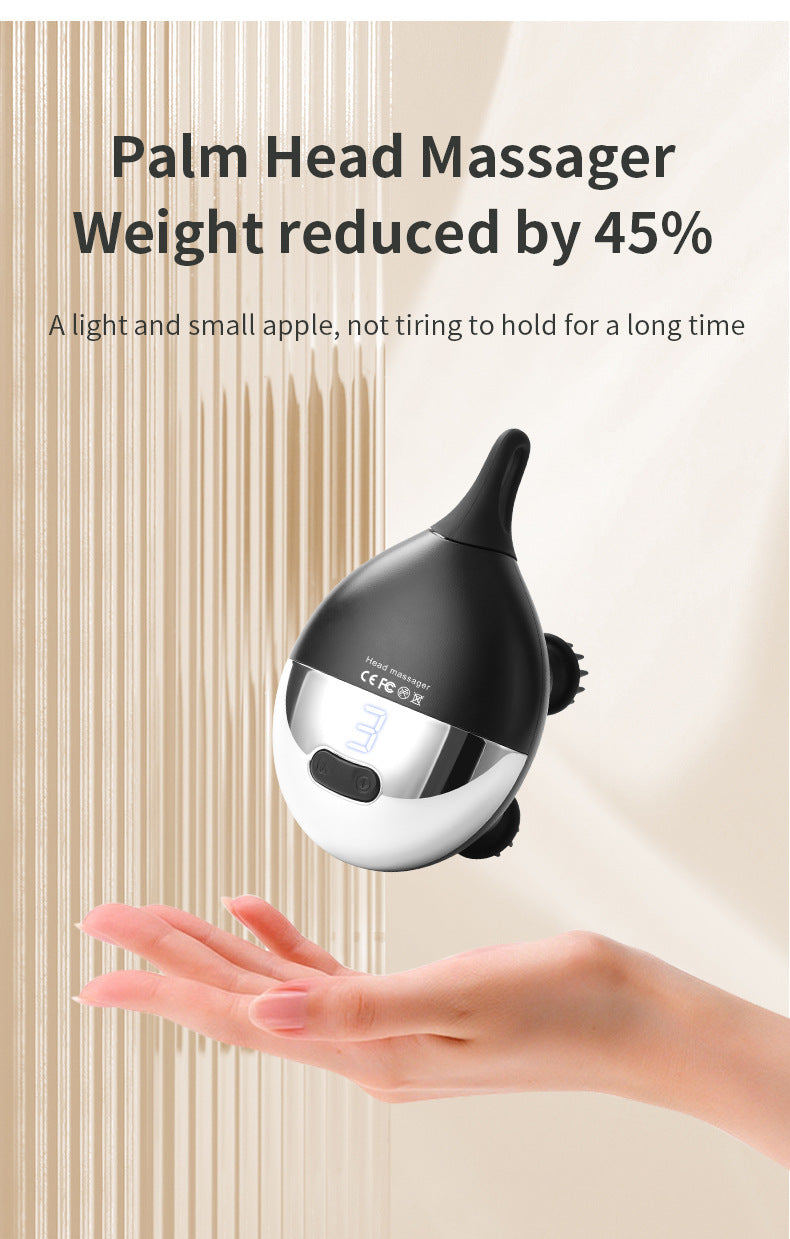 Intelligent 3D Electric Head & Scalp Massager - 7 Massage Techniques, IPX7 Waterproof, Rechargeable(black) V888-ELOSUNG35644