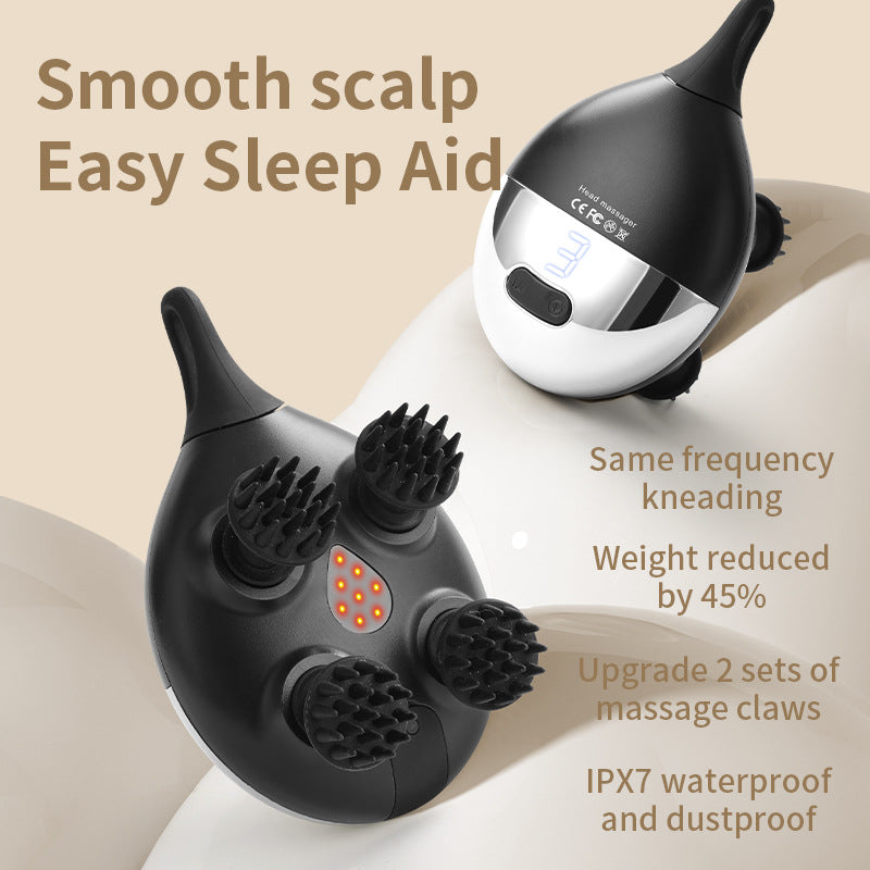 Intelligent 3D Electric Head & Scalp Massager - 7 Massage Techniques, IPX7 Waterproof, Rechargeable(Purple) V888-ELOSUNG35645