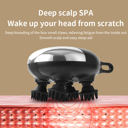 Intelligent 3D Electric Head & Scalp Massager - 7 Massage Techniques, IPX7 Waterproof, Rechargeable(Purple) V888-ELOSUNG35645
