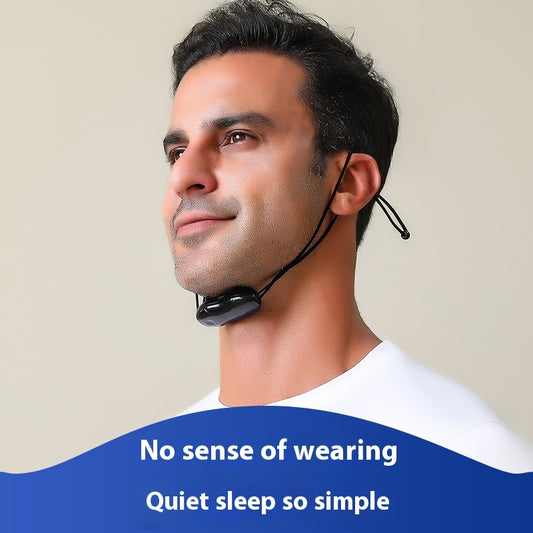 Smart Anti-Snoring Throat Massager - AI-Powered Vibration Sleep Aid, USB-C Rechargeable & Portable(black) V888-ELOSUNG35647
