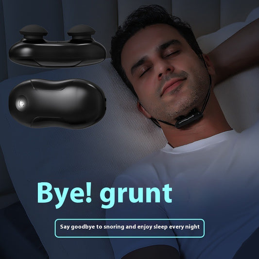Smart Anti-Snoring Throat Massager - AI-Powered Vibration Sleep Aid, USB-C Rechargeable & Portable(black) V888-ELOSUNG35647