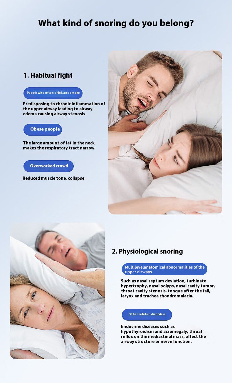 Smart Anti-Snoring Throat Massager - AI-Powered Vibration Sleep Aid, USB-C Rechargeable & Portable(black) V888-ELOSUNG35647