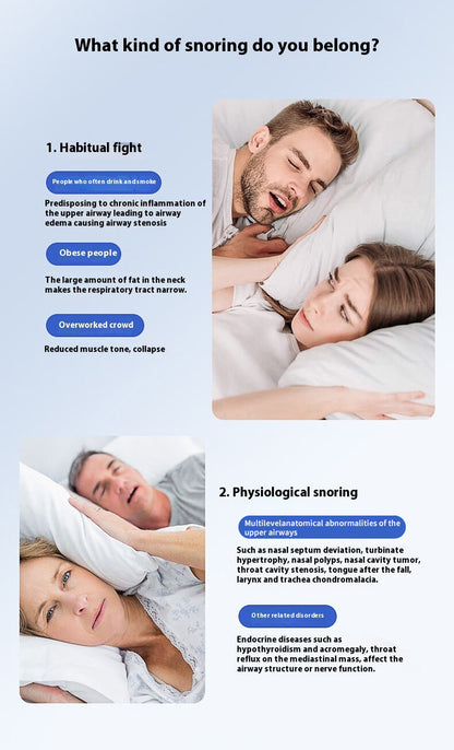Smart Anti-Snoring Throat Massager - AI-Powered Vibration Sleep Aid, USB-C Rechargeable & Portable(black) V888-ELOSUNG35647