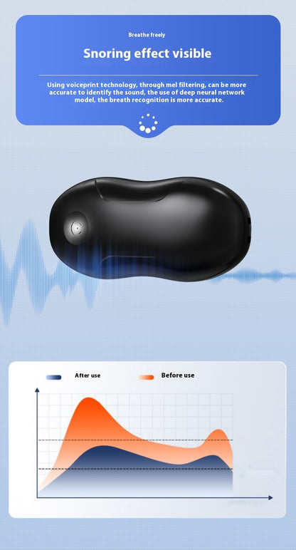 Smart Anti-Snoring Throat Massager - AI-Powered Vibration Sleep Aid, USB-C Rechargeable & Portable(black) V888-ELOSUNG35647