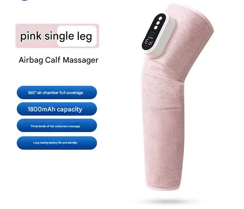 Rechargeable Air Compression Leg Massager with Heat Therapy for Knee & Calf Relief(pink-Single) V888-ELOSUNG35648