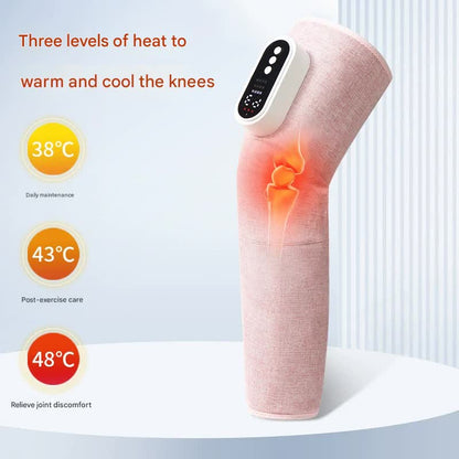 Rechargeable Air Compression Leg Massager with Heat Therapy for Knee & Calf Relief(pink-Double) V888-ELOSUNG35649