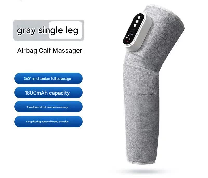 Rechargeable Air Compression Leg Massager with Heat Therapy for Knee & Calf Relief(grey-Single) V888-ELOSUNG35650