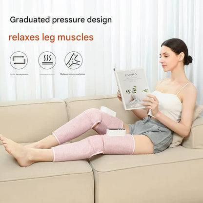 Rechargeable Air Compression Leg Massager with Heat Therapy for Knee & Calf Relief(grey-Double) V888-ELOSUNG35651