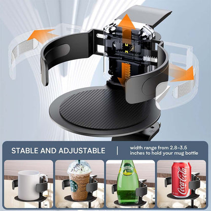 Two desktop clip-on cup holders and headphone hanger - adjustable, non-slip silicone, maximum load V888-ELOSUNG35655