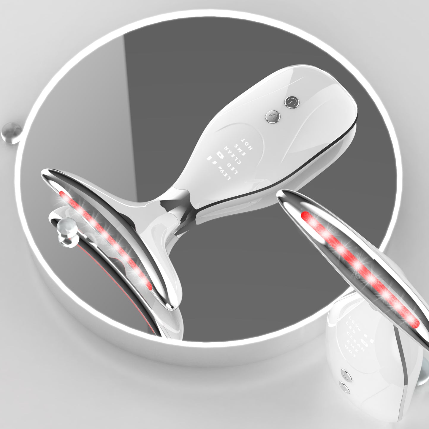 Multi-Function Facial & Neck Massager with LED Light Therapy, EMS & Warm Import - Rechargeable Skin Care V888-ELOSUNG35656