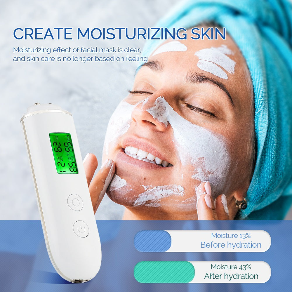 Smart Skin Analyzer with Multi-Function Detection - Measures Hydration, Oil, Elasticity, Skin Age & V888-ELOSUNG35658