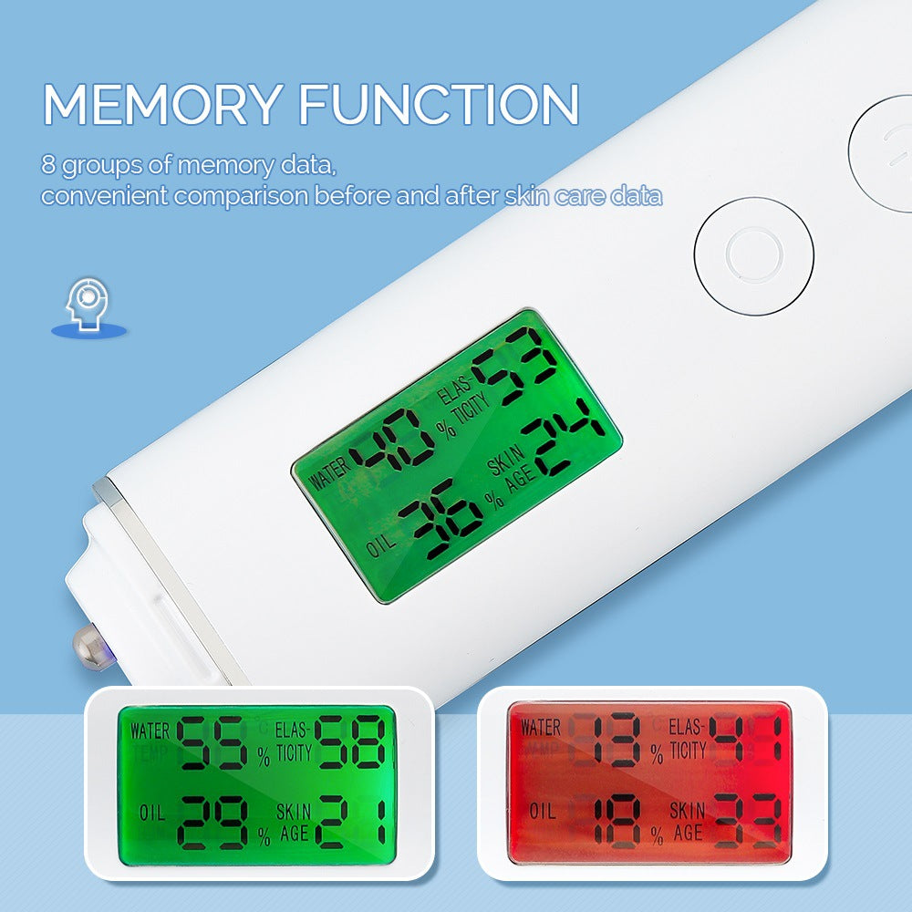 Smart Skin Analyzer with Multi-Function Detection - Measures Hydration, Oil, Elasticity, Skin Age & V888-ELOSUNG35658