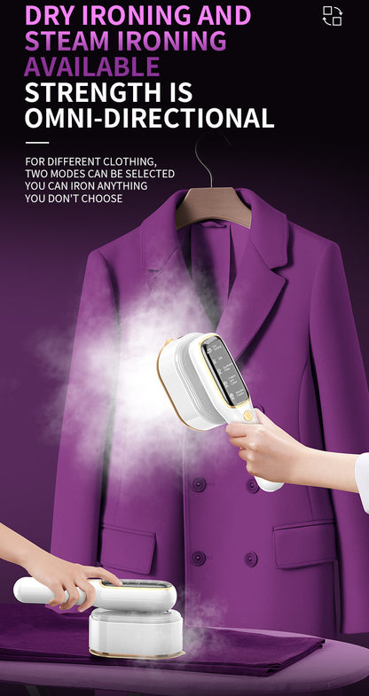 Portable Handheld Garment Steamer & Mini Iron - Smart Temperature Control, Rapid Heating & Powerful Steam for V888-ELOSUNG35659