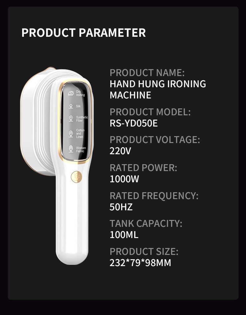 Portable Handheld Garment Steamer & Mini Iron - Smart Temperature Control, Rapid Heating & Powerful Steam for V888-ELOSUNG35659