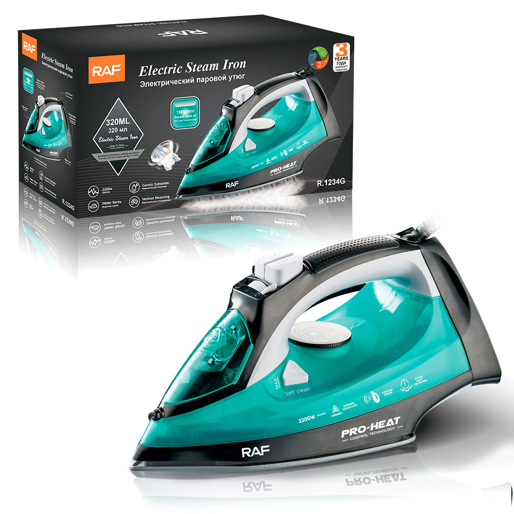 Powerful 2200W Electric Steam Iron with Ceramic Soleplate & Vertical Steam Function(green) V888-ELOSUNG35665