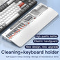 Two Multi-functional Keyboard Cleaning Kit & Ergonomic Wrist Rest with Integrated Storage(White) V888-ELOSUNG35674