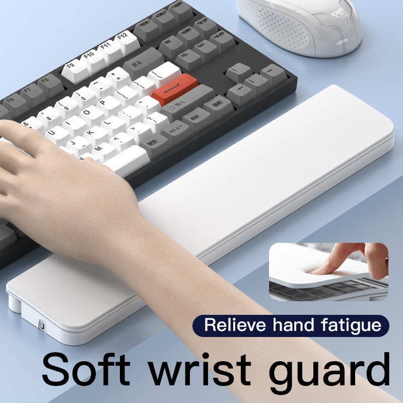 Two Multi-functional Keyboard Cleaning Kit & Ergonomic Wrist Rest with Integrated Storage(White) V888-ELOSUNG35674