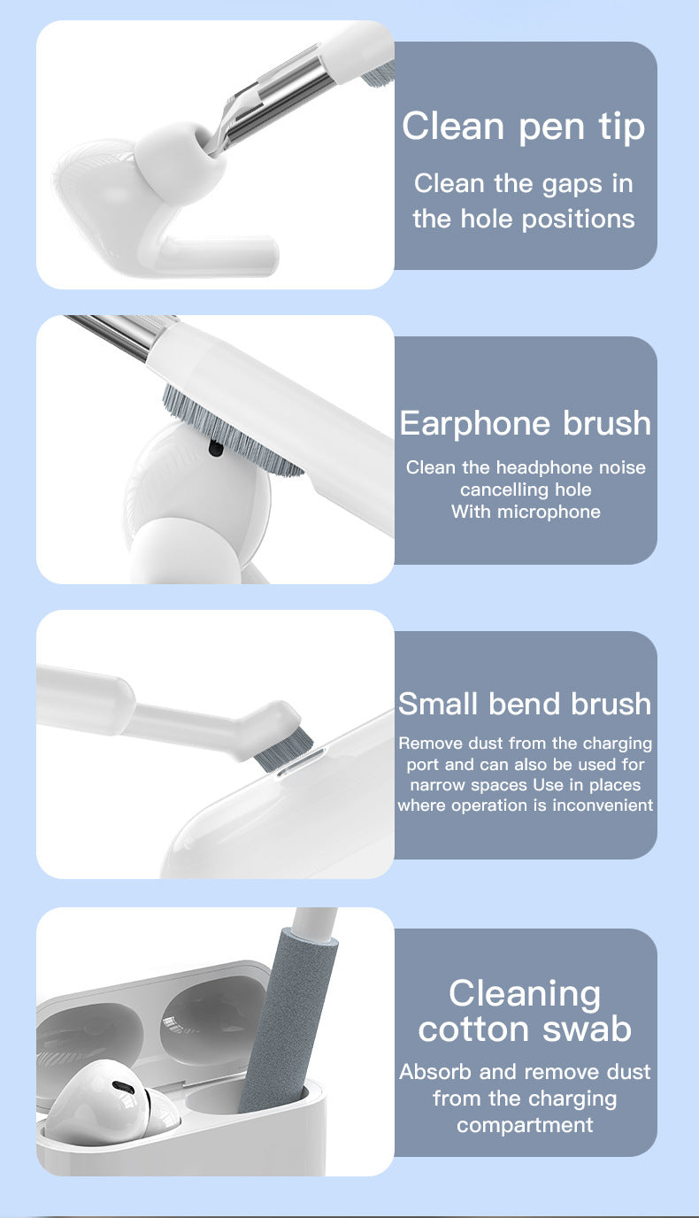 Two Multi-functional Keyboard Cleaning Kit & Ergonomic Wrist Rest with Integrated Storage(White) V888-ELOSUNG35674