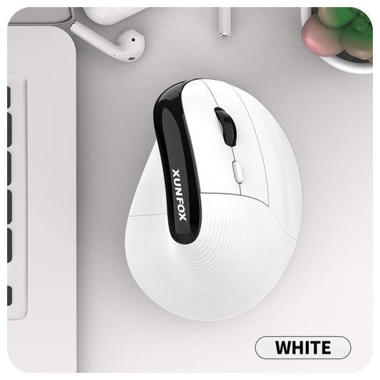 Two Ergonomic Vertical Wireless Mouse - Dual Mode (2.4G & Bluetooth), 5 Adjustable DPI, Silent Clicks, V888-ELOSUNG35676