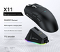 High-Performance Tri-Mode Wireless Gaming Mouse - 22000 DPI, Rechargeable, with RGB Charging Dock(black) V888-ELOSUNG35678