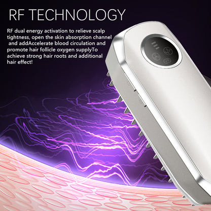 Advanced 4-in-1 Hair Growth Comb with LLLT, RF, EMS & Vibration Massage(White) V888-ELOSUNG35681