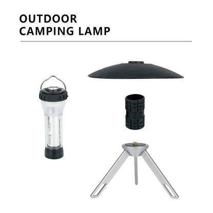 Portable Outdoor Camping Lantern with Tripod Stand, Soft Light Diffuser & USB-C Charging(black) V888-ELOSUNG35686