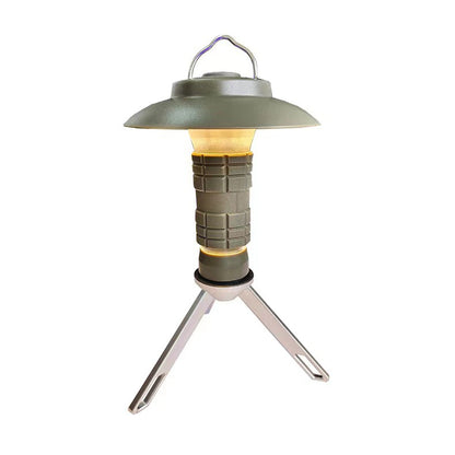 Portable Outdoor Camping Lantern with Tripod Stand, Soft Light Diffuser & USB-C Charging(green) V888-ELOSUNG35688