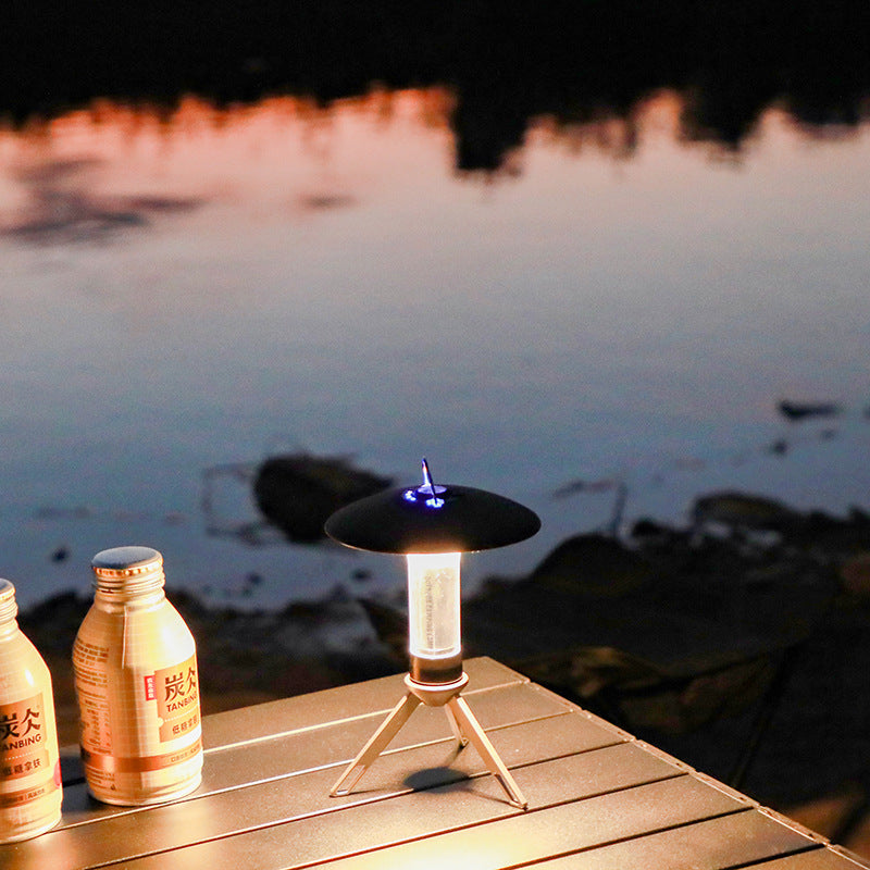 Portable Outdoor Camping Lantern with Tripod Stand, Soft Light Diffuser & USB-C Charging(green) V888-ELOSUNG35688