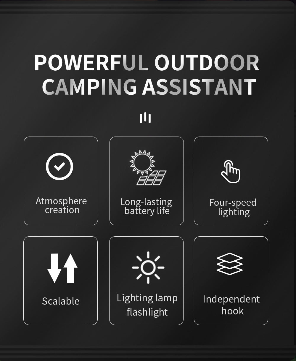 Collapsible LED Camping Lantern with 45-Hour Battery Life, USB-C Charging & Atmosphere Lighting(Khaki) V888-ELOSUNG35689