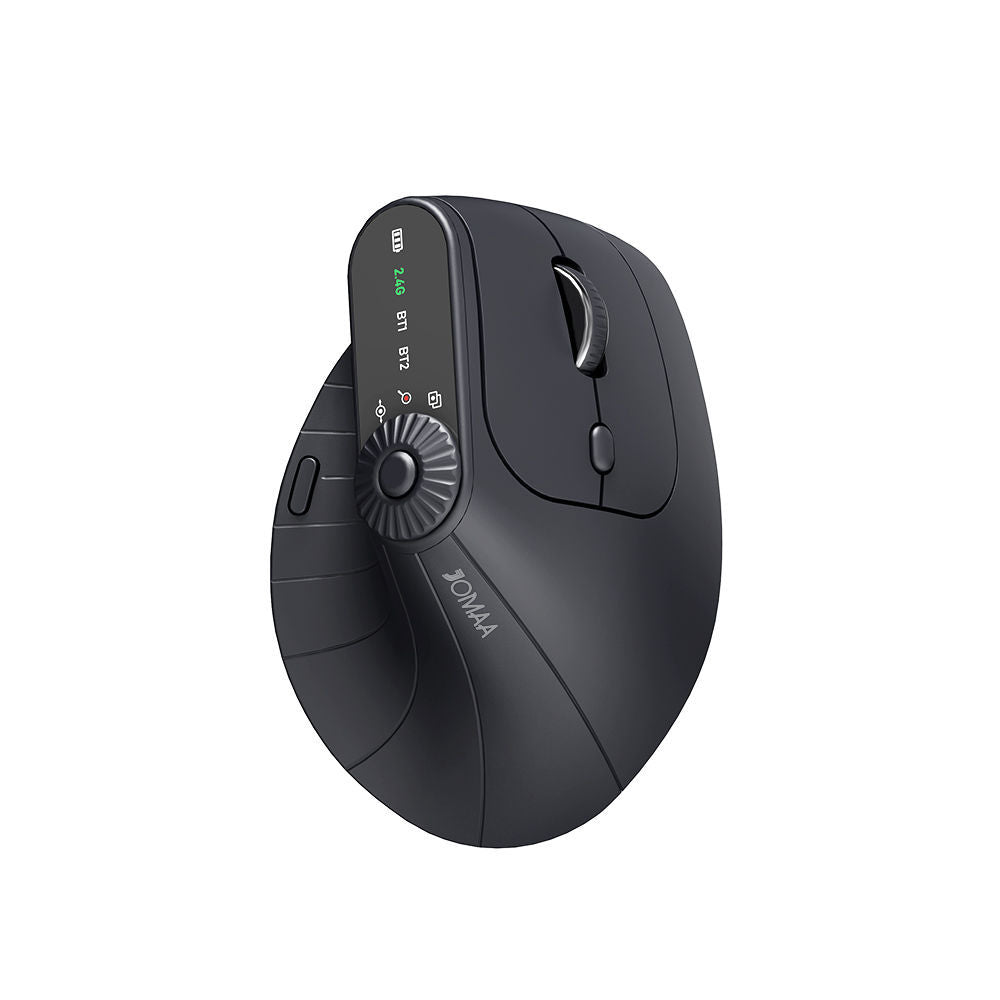 Ergonomic Vertical Mouse - 2.4G/Bluetooth Multi-Mode, LED Display, 57-Degree Angle, & 400mAh Battery(Black) V888-ELOSUNG35692